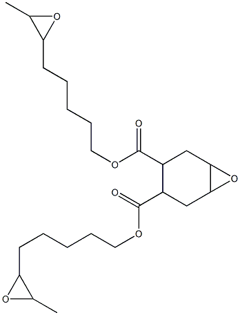 7-Oxabicyclo[4.1.0]heptane-3,4-dicarboxylic acid bis(6,7-epoxyoctan-1-yl) ester Struktur