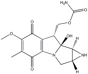 (1aR,8R,8aS,8bS)-1,1a,2,8,8a,8b-Hexahydro-8-carbamoyloxymethyl-8a-hydroxy-6-methoxy-5-methylazirino[2',3':3,4]pyrrolo[1,2-a]indole-4,7-dione Struktur