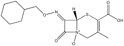 7-[(E)-(Cyclohexylmethoxy)imino]-3-methyl-4-carboxycepham-3-ene 1-oxide Struktur