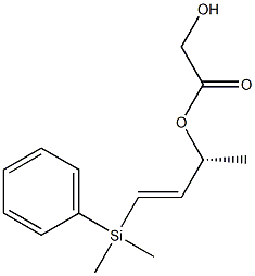 Hydroxyacetic acid (E,R)-1-[dimethyl(phenyl)silyl]-1-buten-3-yl ester Struktur