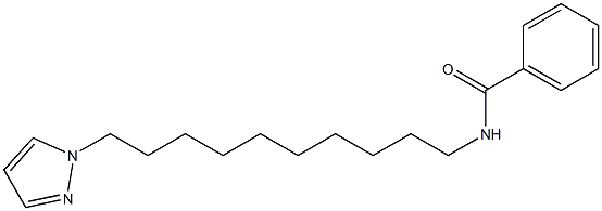 N-[10-(1H-Pyrazol-1-yl)decyl]benzamide Struktur