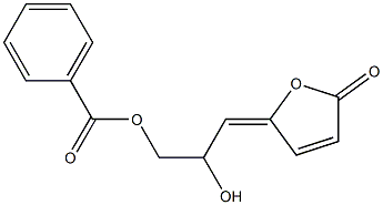 (4Z)-7-Benzoyloxy 4,6-dihydroxyhepta-2,4-dienoic acid 1,4-lactone Struktur