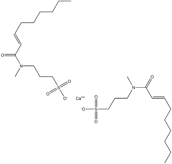 Bis[3-[N-(2-nonenoyl)-N-methylamino]-1-propanesulfonic acid]calcium salt Struktur