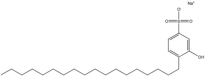 3-Hydroxy-4-octadecylbenzenesulfonic acid sodium salt Struktur