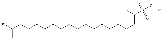 18-Hydroxynonadecane-2-sulfonic acid potassium salt Struktur