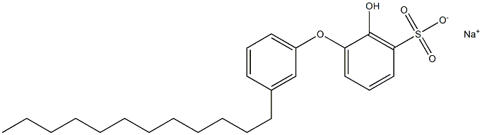 2-Hydroxy-3'-dodecyl[oxybisbenzene]-3-sulfonic acid sodium salt Struktur