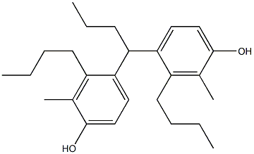 4,4'-Butylidenebis(2-methyl-3-butylphenol) Struktur