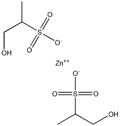 Bis(1-hydroxypropane-2-sulfonic acid)zinc salt Struktur