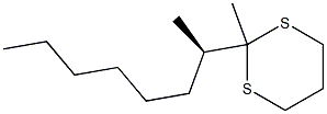 (+)-2-Methyl-2-[(R)-1-methylheptyl]-1,3-dithiane Struktur