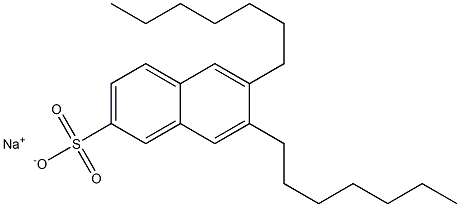 6,7-Diheptyl-2-naphthalenesulfonic acid sodium salt Struktur