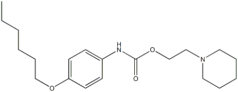 [4-(Hexyloxy)phenyl]carbamic acid 2-piperidinoethyl ester Struktur