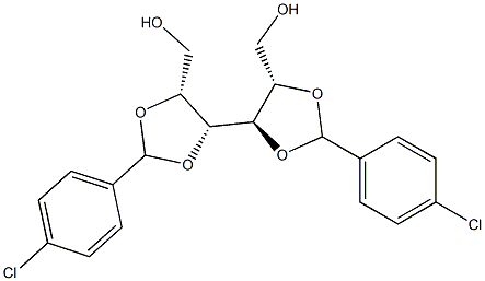 2-O,3-O:4-O,5-O-Bis(4-chlorobenzylidene)-D-glucitol Struktur