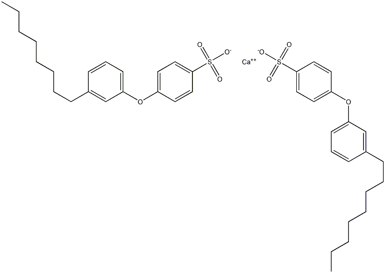 Bis[4-(3-octylphenoxy)benzenesulfonic acid]calcium salt Struktur