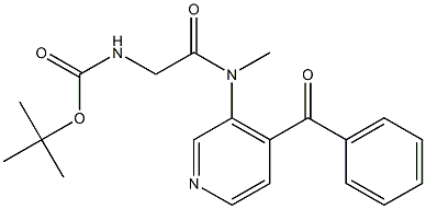 4-(Benzoyl)-3-[[[[(tert-butyloxy)carbonyl]amino]acetyl](methyl)amino]pyridine Struktur