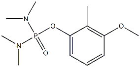 Bis(dimethylamino)(2-methyl-3-methoxyphenoxy)phosphine oxide Struktur