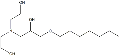 1-[Bis(2-hydroxyethyl)amino]-3-heptyloxy-2-propanol Struktur