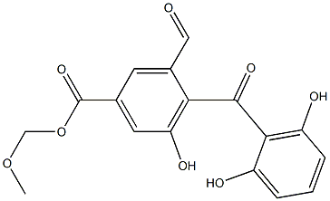 3-Formyl-5-hydroxy-4-(2,6-dihydroxybenzoyl)benzoic acid (methoxymethyl) ester Struktur