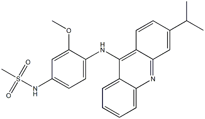 N-[4-[(3-Isopropyl-9-acridinyl)amino]-3-methoxyphenyl]methanesulfonamide Struktur