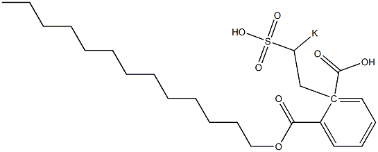 Phthalic acid 1-tridecyl 2-(2-potassiosulfoethyl) ester Struktur