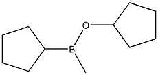 Methylcyclopentyl[cyclopentyloxy]borane Struktur