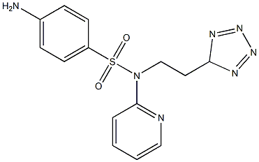 4-Amino-N-(2-pyridyl)-N-[2-(5H-tetrazol-5-yl)ethyl]benzenesulfonamide Struktur