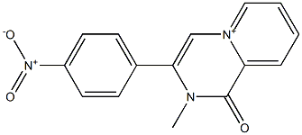 1,2-Dihydro-2-methyl-1-oxo-3-(4-nitrophenyl)pyrido[1,2-a]pyrazin-5-ium Struktur