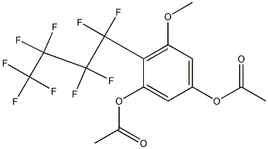 4-(Nonafluorobutyl)-5-methoxybenzene-1,3-diol diacetate Struktur