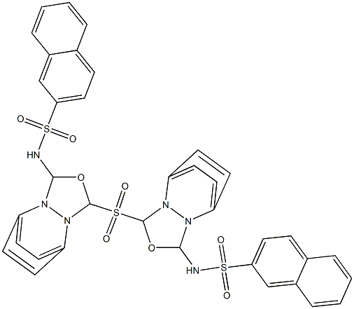 N,N'-[Sulfonylbis[4,1-phenylene(1,3,4-oxadiazole-5,2-diyl)]]bis(naphthalene-2-sulfonamide) Struktur