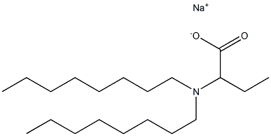 2-(Dioctylamino)butyric acid sodium salt Struktur