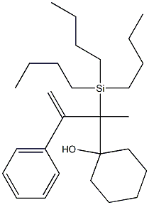 1-[1-(Tributylsilyl)methyl-2-phenyl-2-propenyl]cyclohexanol Struktur