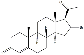 16-Bromopregn-4-ene-3,20-dione Struktur