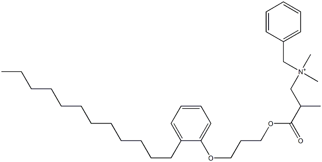 N,N-Dimethyl-N-benzyl-N-[2-[[3-(2-dodecylphenyloxy)propyl]oxycarbonyl]propyl]aminium Struktur