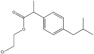 2-(p-Isobutylphenyl)propionic acid 2-chloroethyl ester Struktur