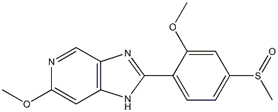 6-Methoxy-2-(2-methoxy-4-methylsulfinylphenyl)-1H-imidazo[4,5-c]pyridine Struktur