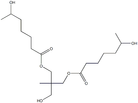 Bis(6-hydroxyheptanoic acid)2-(hydroxymethyl)-2-methyl-1,3-propanediyl ester Struktur