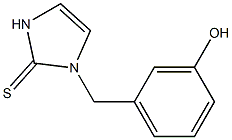 1-(3-Hydroxybenzyl)-1,3-dihydro-2H-imidazole-2-thione Struktur