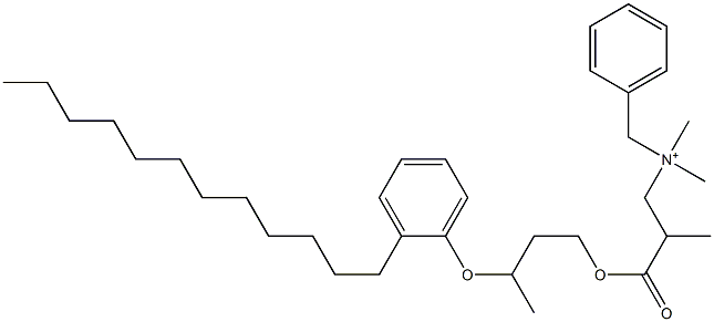 N,N-Dimethyl-N-benzyl-N-[2-[[3-(2-dodecylphenyloxy)butyl]oxycarbonyl]propyl]aminium Struktur