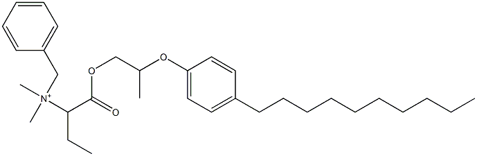 N,N-Dimethyl-N-benzyl-N-[1-[[2-(4-decylphenyloxy)propyl]oxycarbonyl]propyl]aminium Struktur