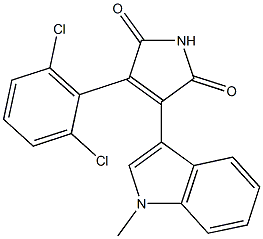 3-(1-Methyl-1H-indol-3-yl)-4-(2,6-dichlorophenyl)-1H-pyrrole-2,5-dione Struktur