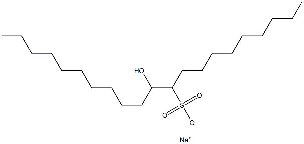 11-Hydroxyhenicosane-10-sulfonic acid sodium salt Struktur