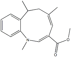 1,5-Dimethyl-6,7-dihydro-7-methyl-1H-1-benzazonine-3-carboxylic acid methyl ester Struktur