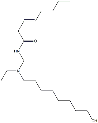 N-[[N-Ethyl-N-(8-hydroxyoctyl)amino]methyl]-3-octenamide Struktur