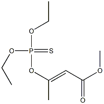 Thiophosphoric acid O,O-diethyl O-[1-methyl-3-oxo-3-methoxy-1-propenyl] ester Struktur