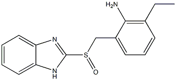 2-[[2-[Amino]-3-ethylbenzyl]sulfinyl]-1H-benzimidazole Struktur