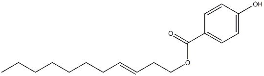 4-Hydroxybenzoic acid 3-undecenyl ester Struktur