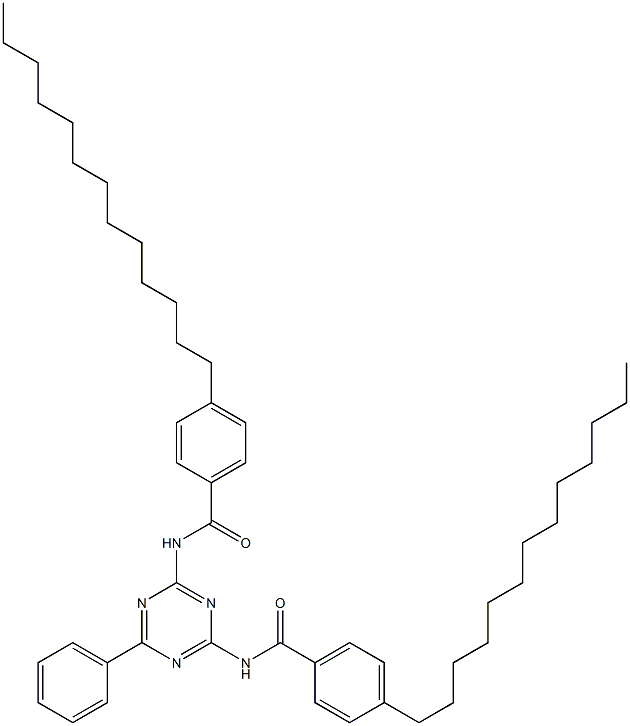 N,N'-(6-Phenyl-1,3,5-triazine-2,4-diyl)bis(4-tridecylbenzamide) Struktur