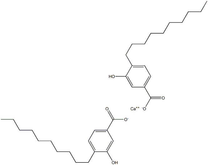 Bis(4-decyl-3-hydroxybenzoic acid)calcium salt Struktur