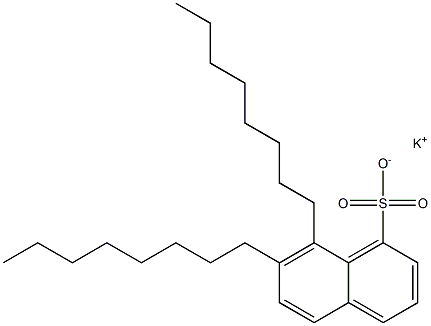 7,8-Dioctyl-1-naphthalenesulfonic acid potassium salt Struktur