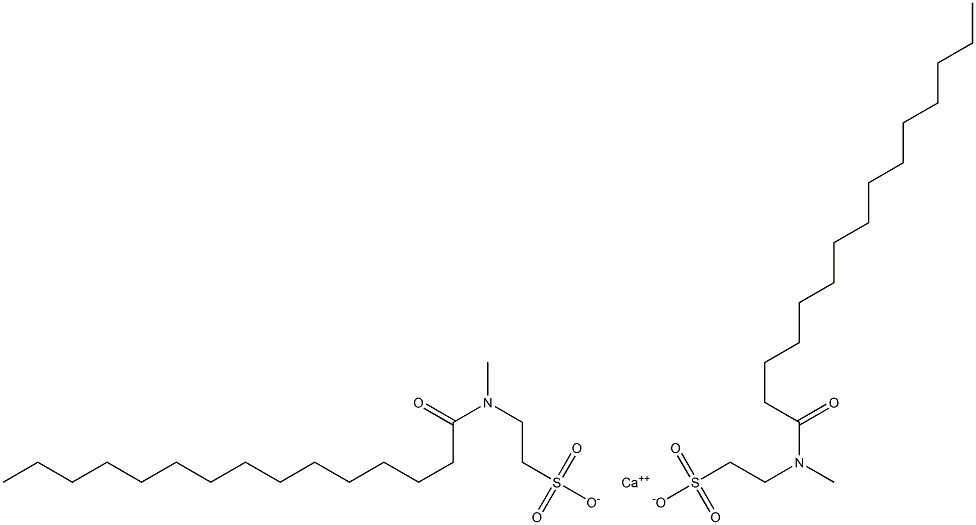 Bis(N-pentadecanoyl-N-methyltaurine)calcium salt Struktur