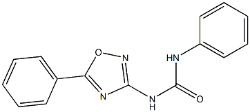 1-(5-Phenyl-1,2,4-oxadiazol-3-yl)-3-(phenyl)urea Struktur